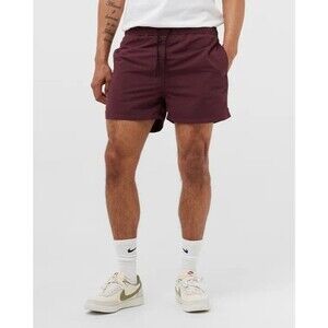 Soulland William Burgundy Swim Trunks Shorts Size: XL $100